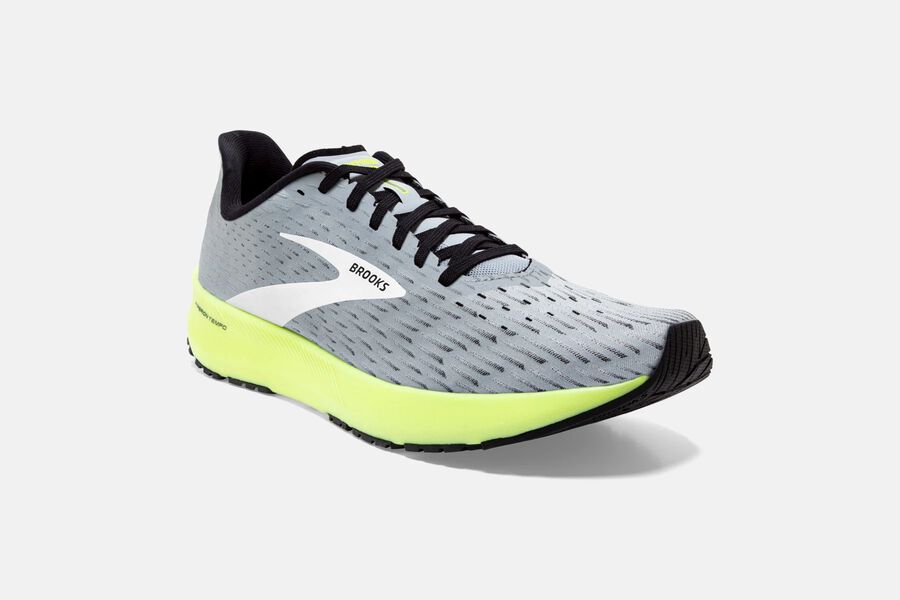 Hyperion Tempo Road Brooks Running Shoes NZ Mens - Grey/Black - UIRGTZ-286